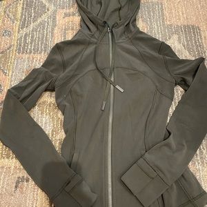 Lululemon Zip-up army green hoodie